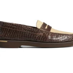 Men Sperry Men's Authentic Original™ Penny Double Sole Croc Embossed Loafer