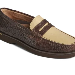Men Sperry Men's Authentic Original&trade; Penny Double Sole Croc Embossed Loafer