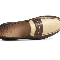 Men Sperry Men's Authentic Original&trade; Penny Double Sole Croc Embossed Loafer
