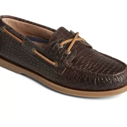 Men Sperry Men's Authentic Original&trade; Croc Embossed Boat Shoe