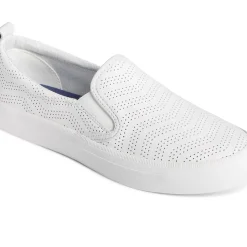 Men/Women Sperry Women's Crest Twin Gore Perforated Leather Slip On Sneaker