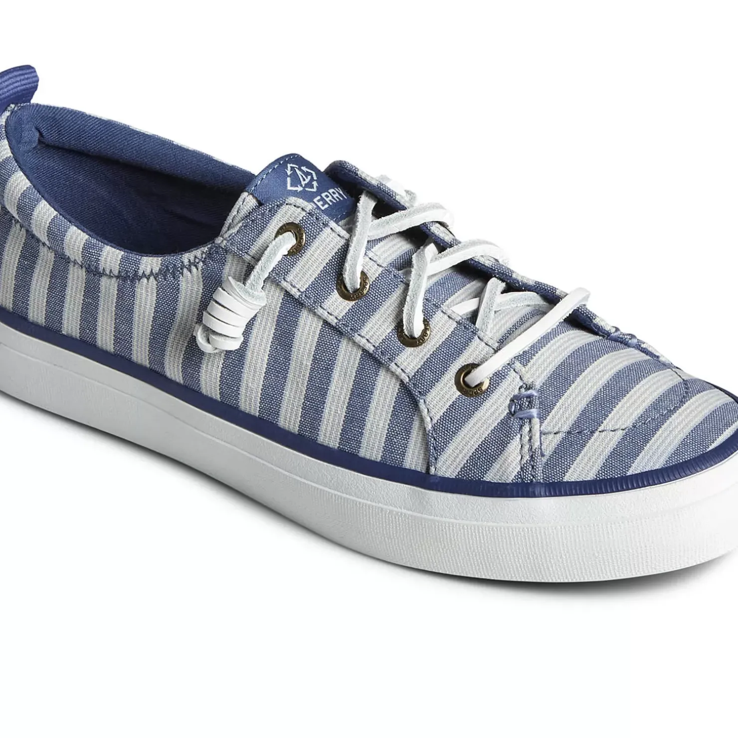 Men/Women Sperry Women's SeaCycled™ Crest Vibe Striped Textile Sneaker