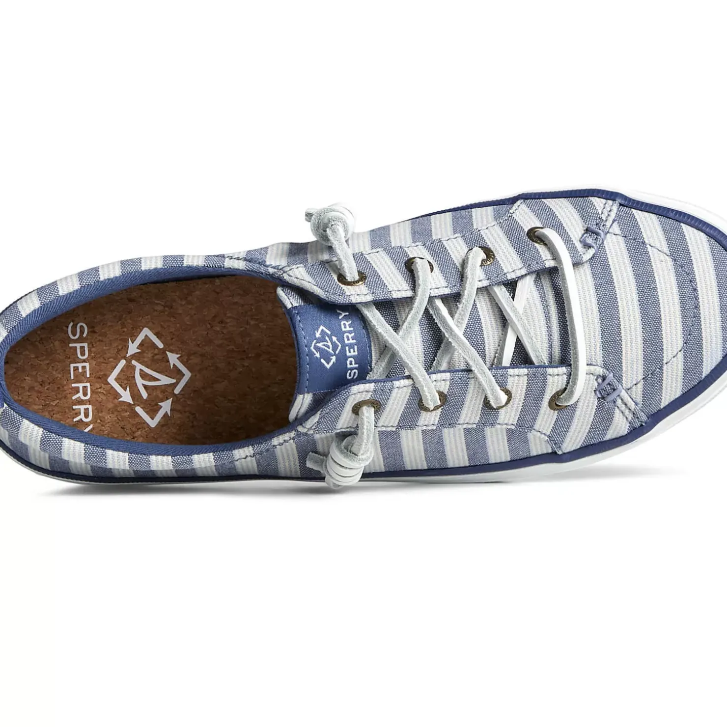 Men/Women Sperry Women's SeaCycled™ Crest Vibe Striped Textile Sneaker