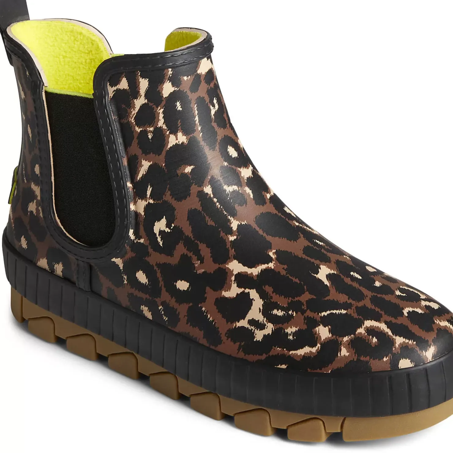 Men/Women Sperry Women's Torrent Leopard Chelsea Waterproof Rain Boot