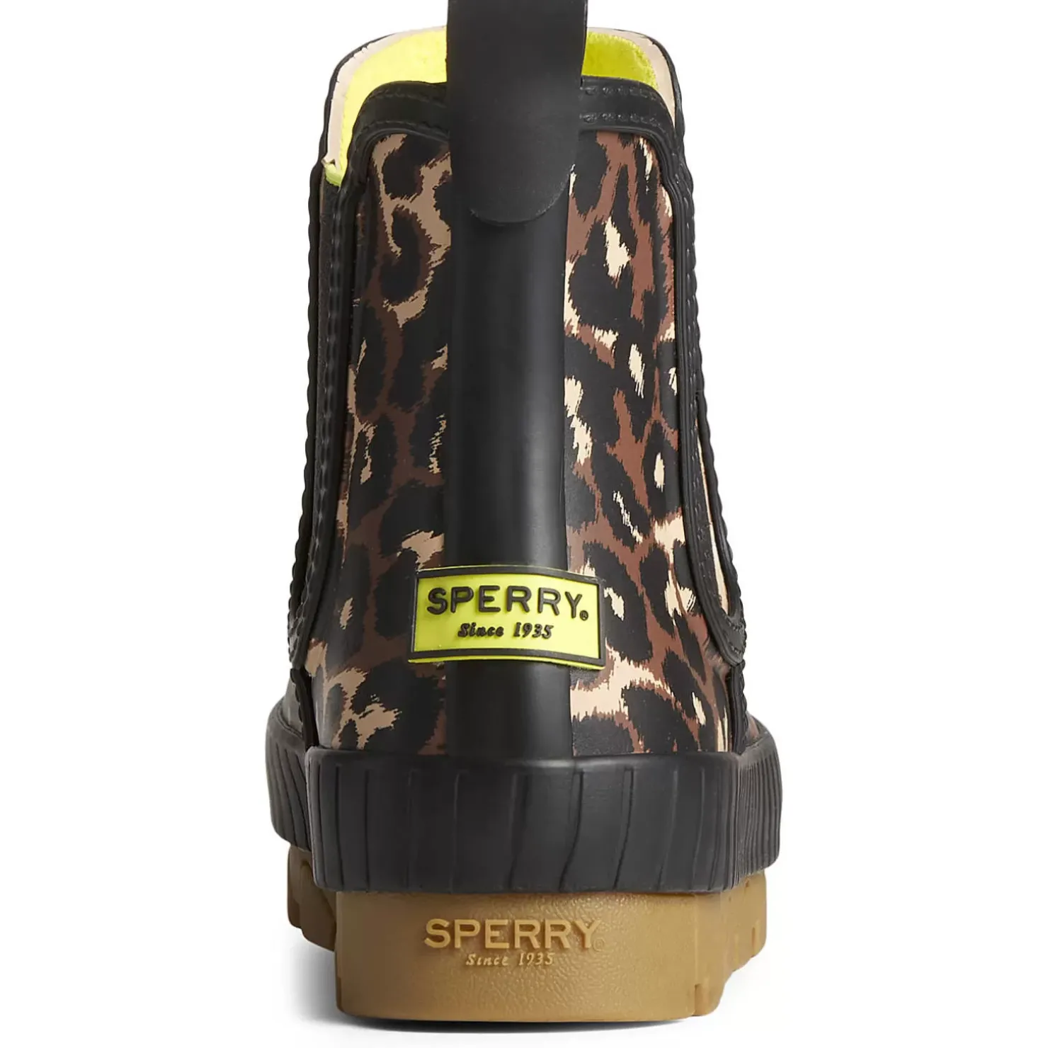 Men/Women Sperry Women's Torrent Leopard Chelsea Waterproof Rain Boot
